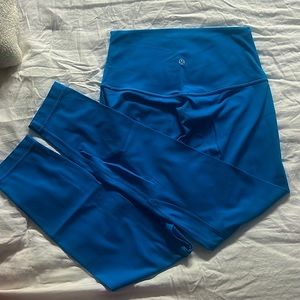 pipe dream blue lululemon leggings size 6